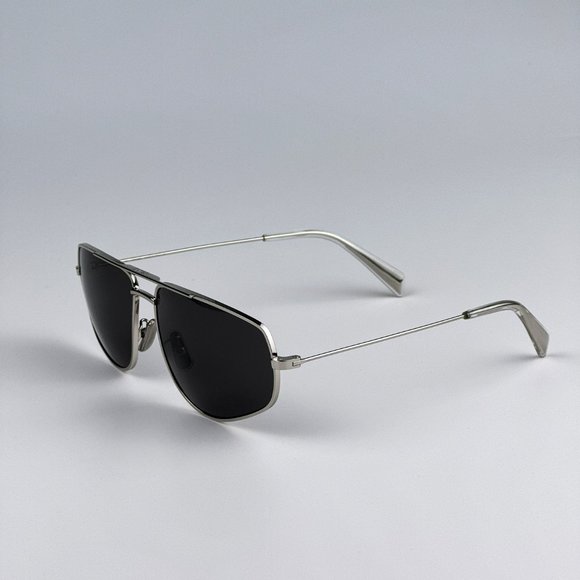 Celine CL40083U 16A Sunglasses Palladium Smoke Pilot Unisex CL 40083U - Picture 11 of 14